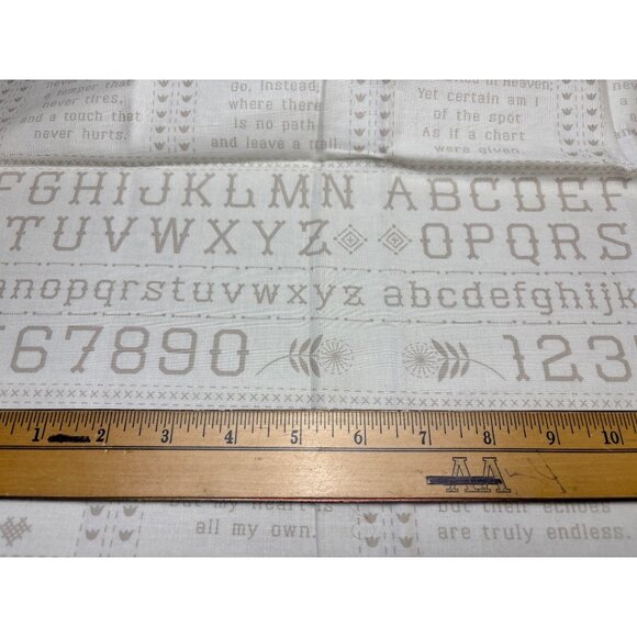 Moda Fabrics 19" x 46" Cotton Fabric Panel with Inspirational Quotes & Alphabet - Picture 4 of 9
